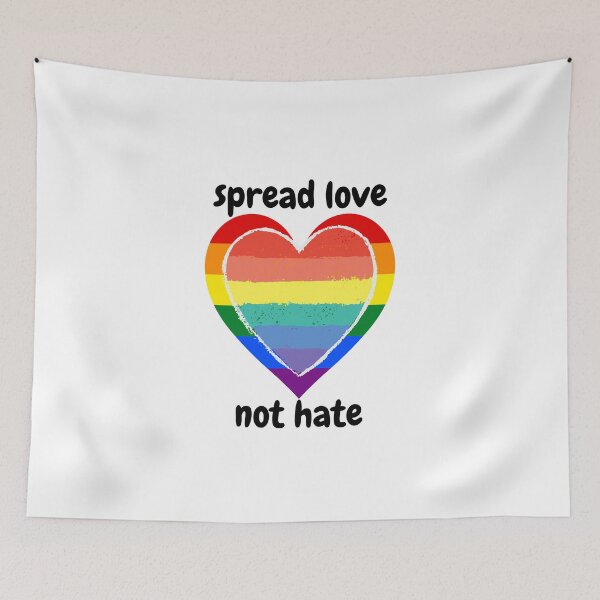 Artikelvorschau, SUPER CUTE 3D PRIDE RAINBOW SPREAD LOVE NOT HATE DESIGN entworfen und verkauft von mindfoxstore.