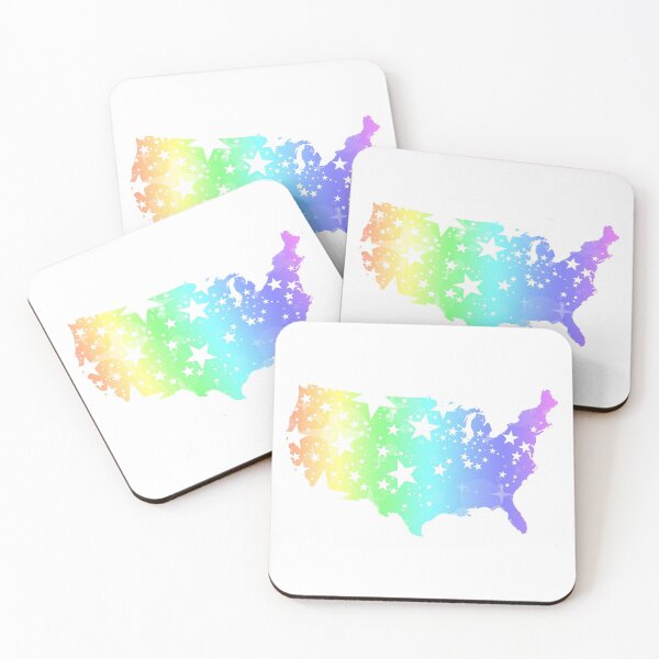 Item preview, The United States in Rainbow Stars designed and sold by Bumblefuzzies.