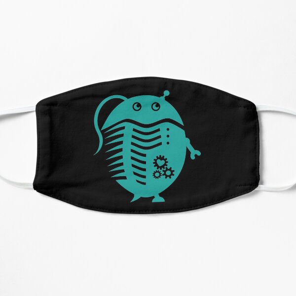 Large Teal Trilobot on Black Mask
