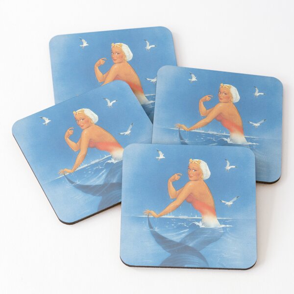 Item preview, Mermaid, Zandvoort, Holland, Vintage Travel Poster designed and sold by vintagevivian.