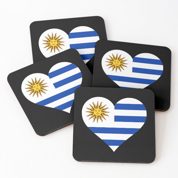 Item preview, Uruguay Uruguayan flag flag heart designed and sold by GeogDesigns.