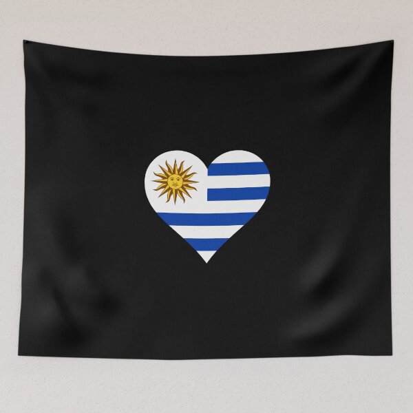 Item preview, Uruguay Uruguayan flag flag heart designed and sold by GeogDesigns.