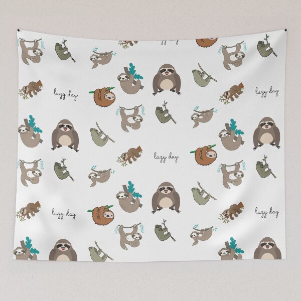 Item preview, Lazy day cute Sloth collection hanging out having a lazy day designed and sold by ButterflyBe.