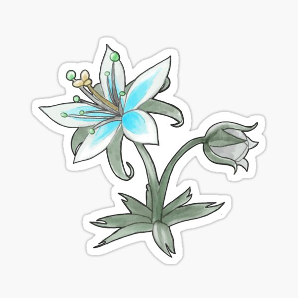 The Silent Princess Flower Sticker