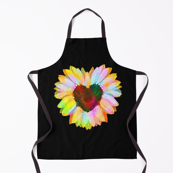 Item preview, Heart Raimbow sunflowers Watercolor, mask,cool,cute,funny designed and sold by Collagedream.