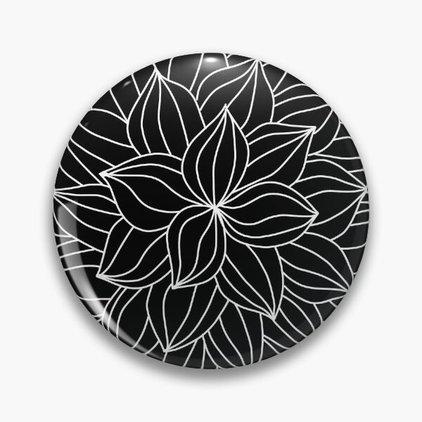 Item preview, Black And White Lotus Flower Mandala Line Art Illustration designed and sold by HopefulFlower.
