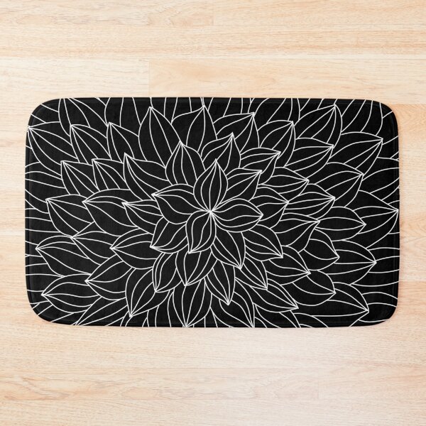 Item preview, Black And White Lotus Flower Mandala Line Art Illustration designed and sold by HopefulFlower.
