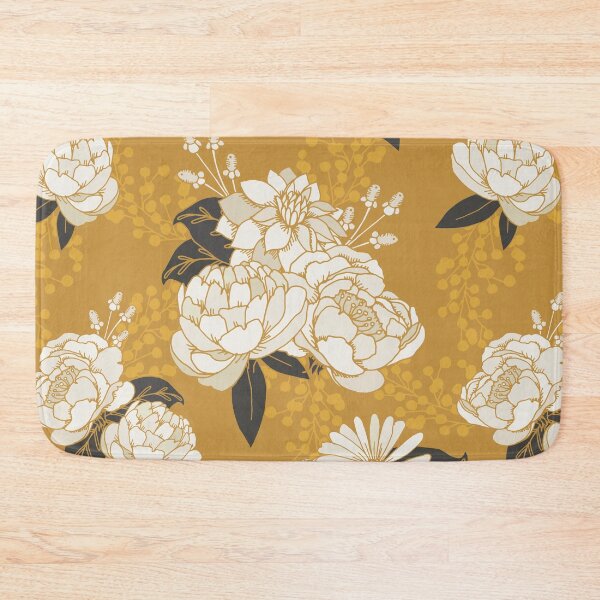 Item preview, White + Gold Florals designed and sold by latheandquill.