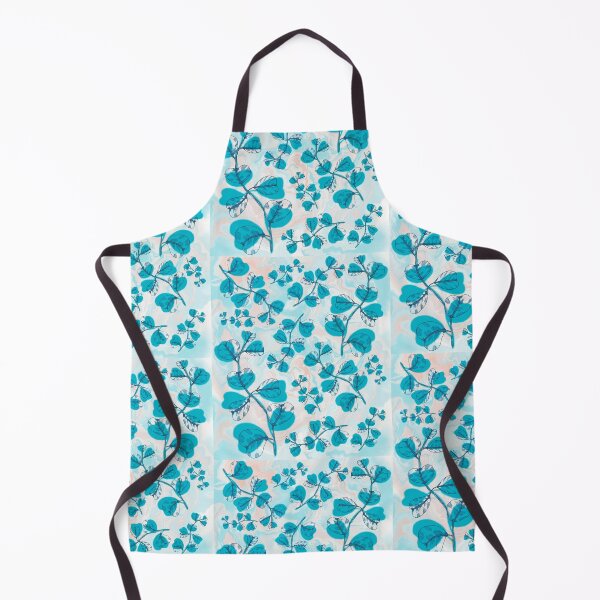 Item preview,  Repeating abstract leaf pattern teal designed and sold by SophieMulford.