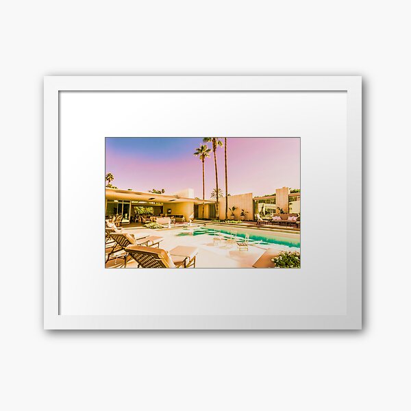 1809 Opulent Luxe Mid-Century Modern Palm Springs Architecture Framed Art Print