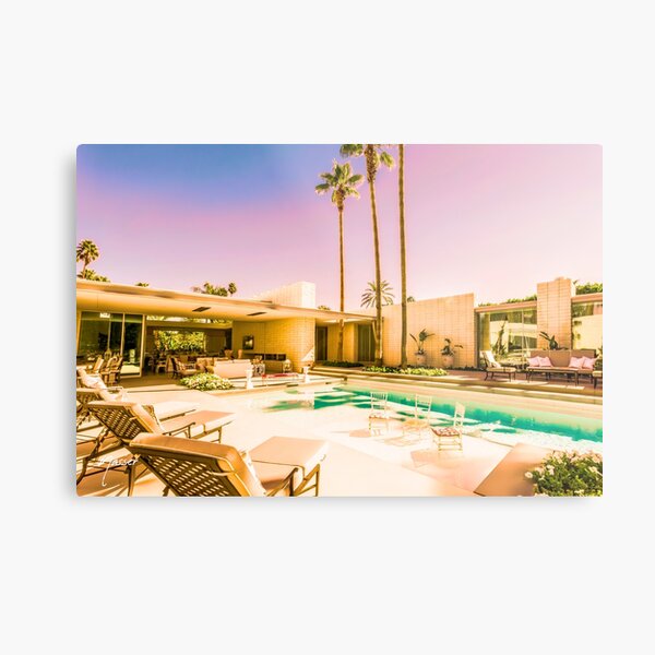 Opulent Luxe 1809 Mid-Century Modern Palm Springs Architecture Metal Print