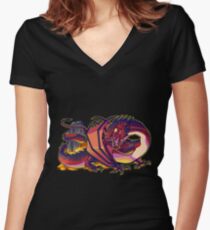 Smaug the terrible Women's Fitted V-Neck T-Shirt