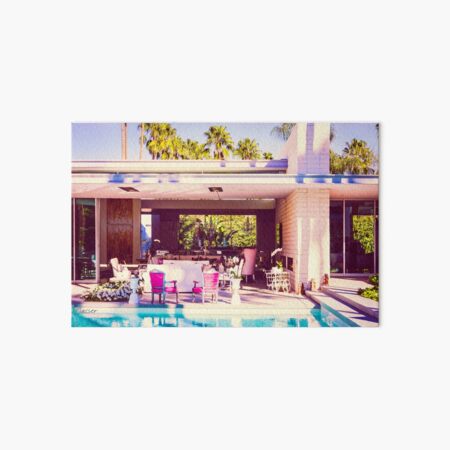 Affluent Opulent 2298 Mid-Century Modern Palm Springs Architecture Art Board Print