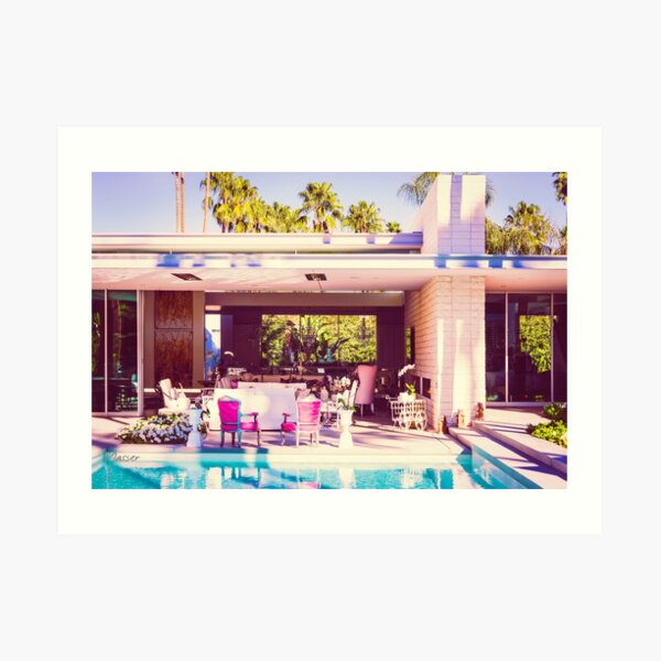 Affluent Opulent 2298 Mid-Century Modern Palm Springs Architecture Art Print