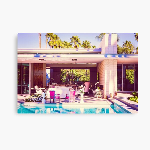 Affluent Opulent 2298 Mid-Century Modern Palm Springs Architecture Canvas Print