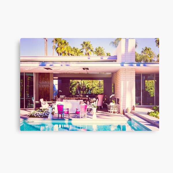 Affluent Opulent 2298 Mid-Century Modern Palm Springs Architecture Metal Print