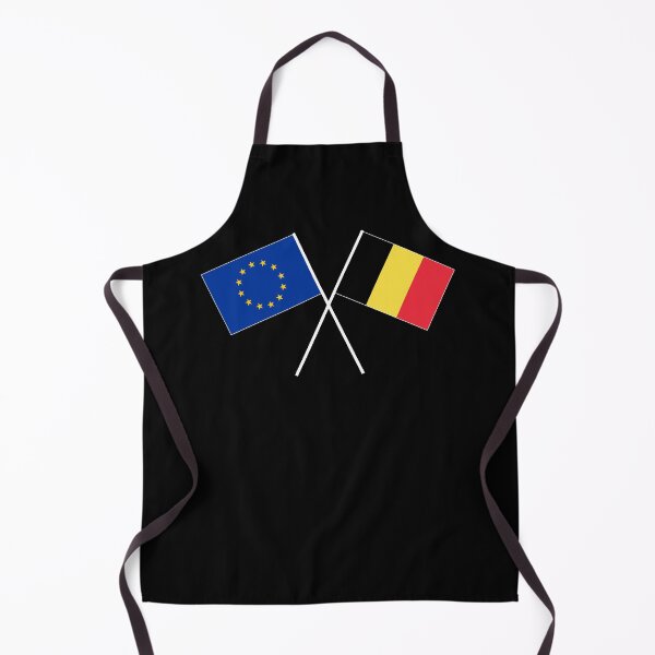 Item preview, Belgium Europe EU flag crossed flag designed and sold by GeogDesigns.