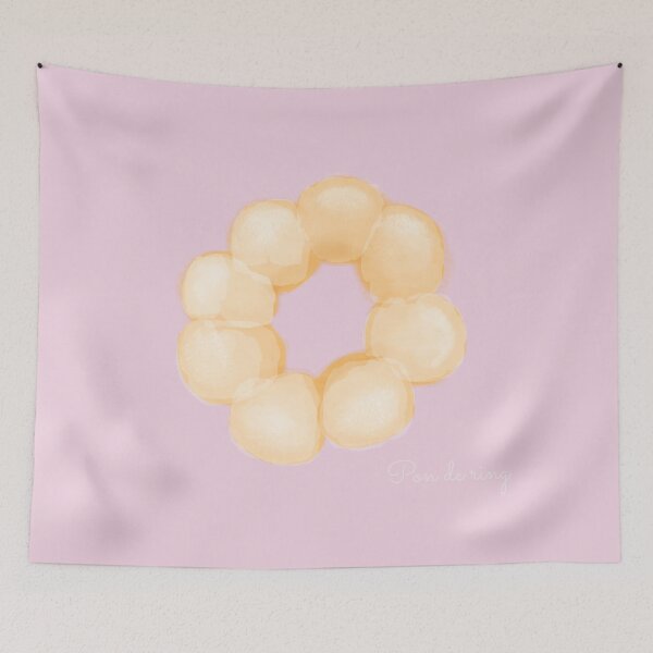 Item preview, Pon de ring - Japanese mochi donut, foodie, pink designed and sold by Woodchucky.