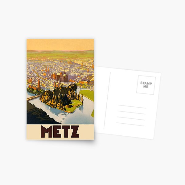 Item preview, Metz, France Vintage Travel Poster designed and sold by vintagevivian.