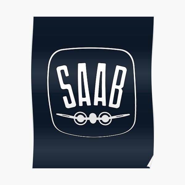 SAAB - 1949 Logo - Retro Vintage Swedish Car Manufacturer Poster