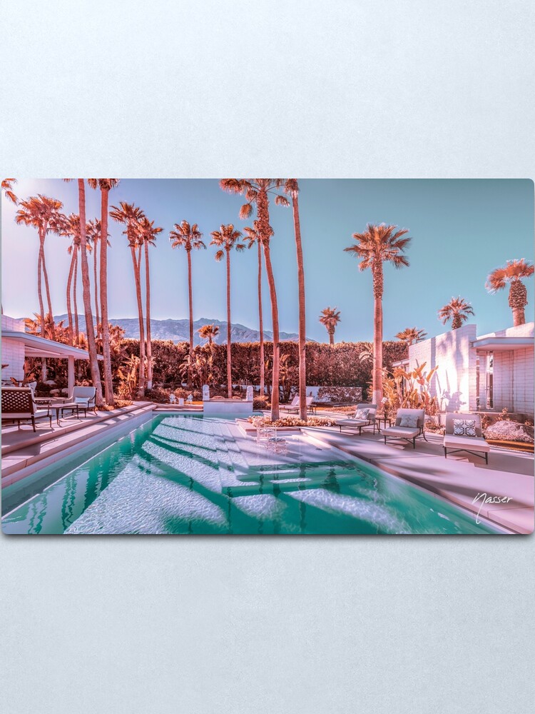 Alternate view of Affluent Luxe Style 2262 Mid-Century Modern Estate Palm Springs Architecture Metal Print