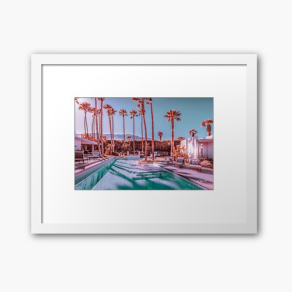 2262 Affluent Luxe Style Mid-Century Modern Estate Palm Springs Architecture Framed Art Print