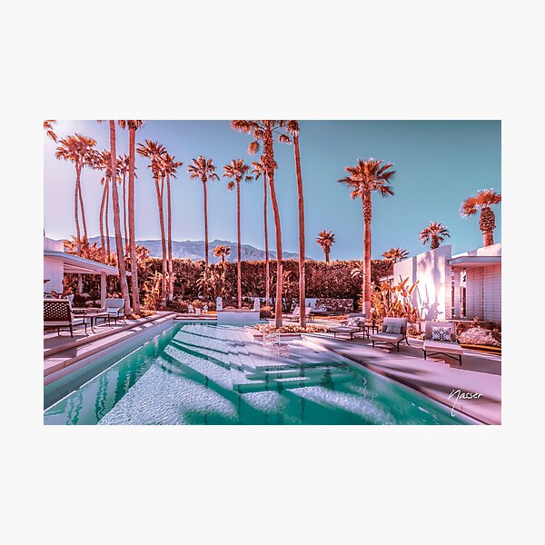 Affluent Luxe Style 2262 Mid-Century Modern Estate Palm Springs Architecture Photographic Print