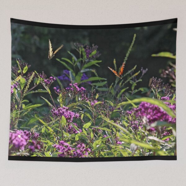 Item preview, Monarch Butterfly and Tiger Swallowtail among the Ironweed designed and sold by mark-bugs-org.