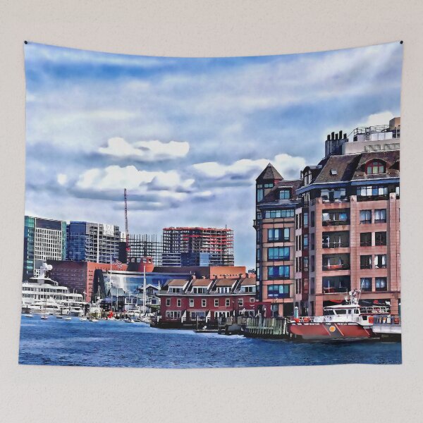 Item preview, Boston MA - Fire Boat Docked in Boston Inner Harbor designed and sold by Susan Savad.