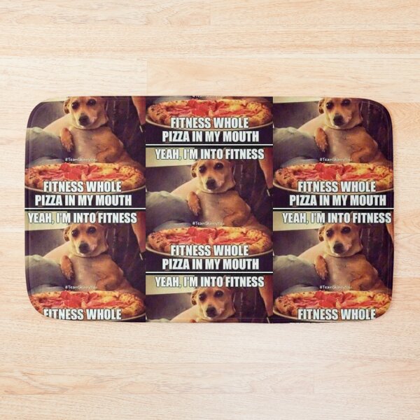 Item preview, Yeah, I'm not into fitness Fitness whole pizza in my mouth meme  designed and sold by Jau-Qunnie.
