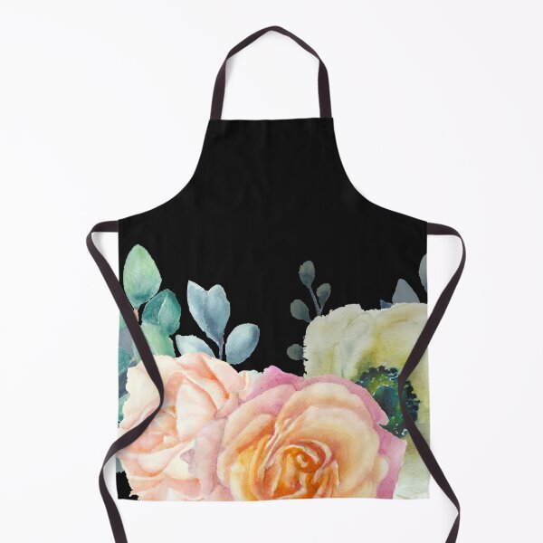 Item preview, Beautiful Watercolor Flowers Summer Black Mask designed and sold by Marstore.