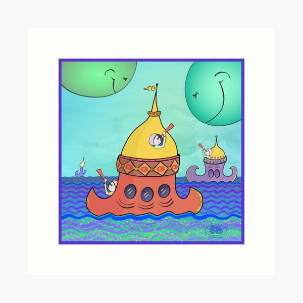 Curious Planets Art Print