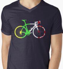 Bike Tour de France Jerseys (Vertical) (Big) Men's V-Neck T-Shirt
