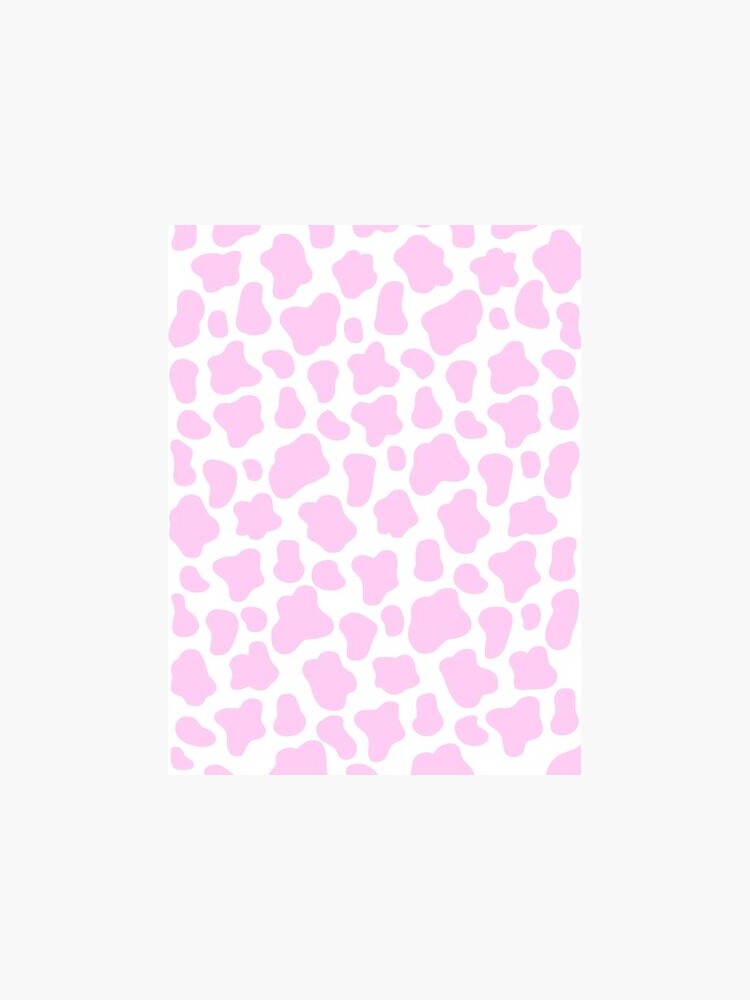 Pink Cow Print Sticker For Sale By Jademab Redbubble