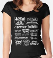 Heavy Metal-style Classical Composers Women's Fitted Scoop T-Shirt