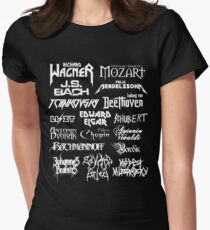 Heavy Metal-Stil Klassische Komponisten Tailliertes T-Shirt für Frauen