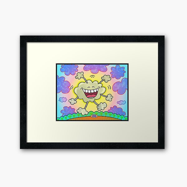Laugh the Blues Away Framed Art Print