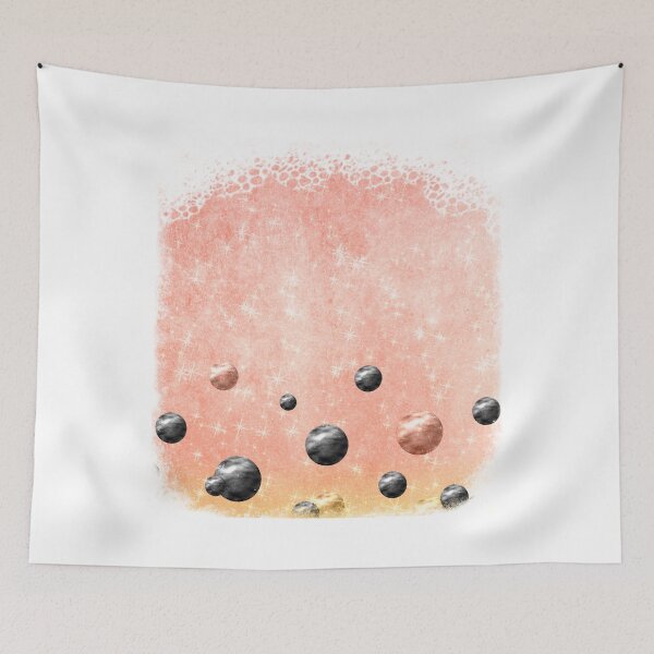 Item preview, Pastel Bubble Tea Peach Galaxy Moon Pattern designed and sold by Jolly-Yosei.
