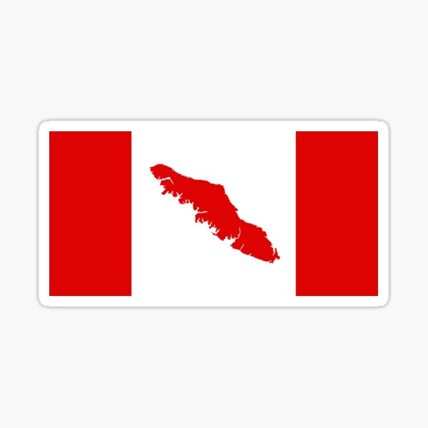 Vancouver Island CANADA FLAG Sticker