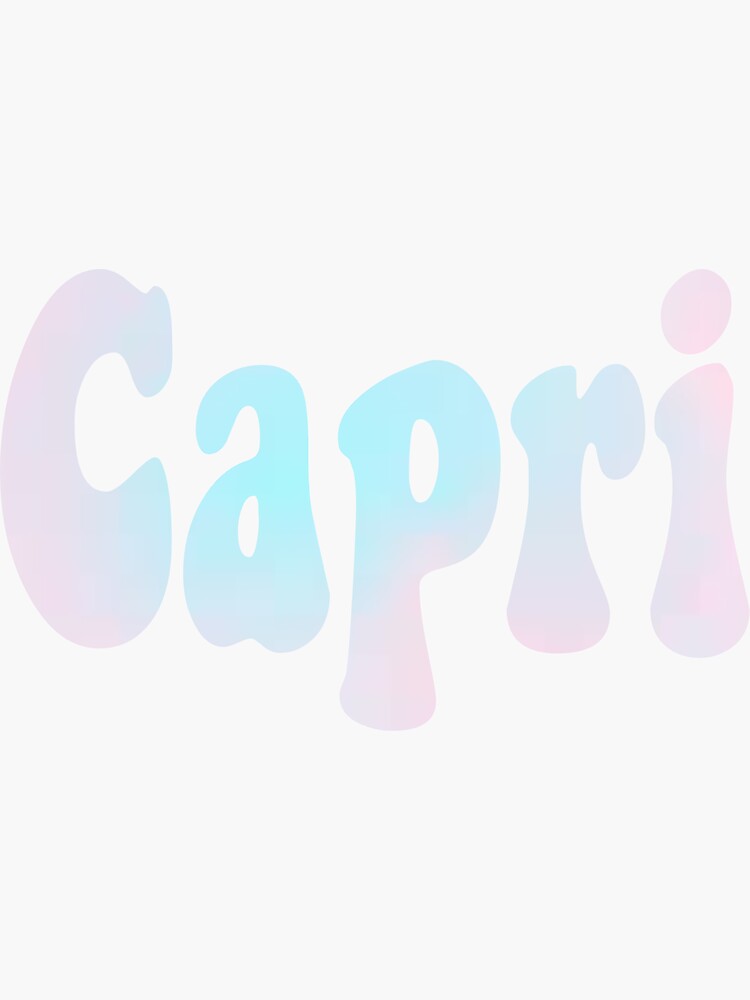 "Capri Name Sticker" Sticker for Sale by Trendyartstuff Redbubble