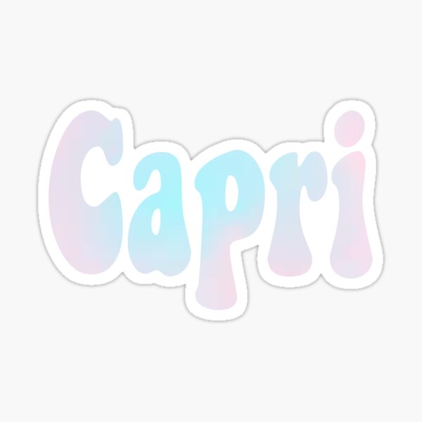 "Capri Name Sticker" Sticker for Sale by Trendyartstuff Redbubble