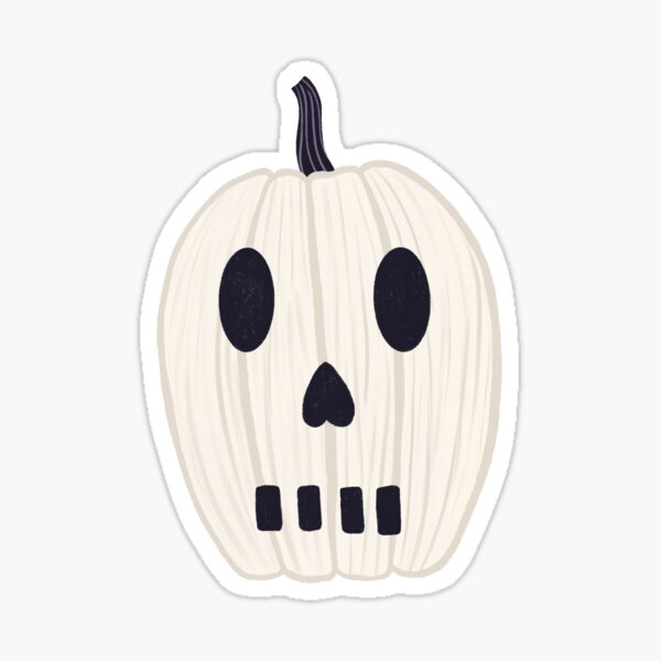 Pumpkin Skull Sticker