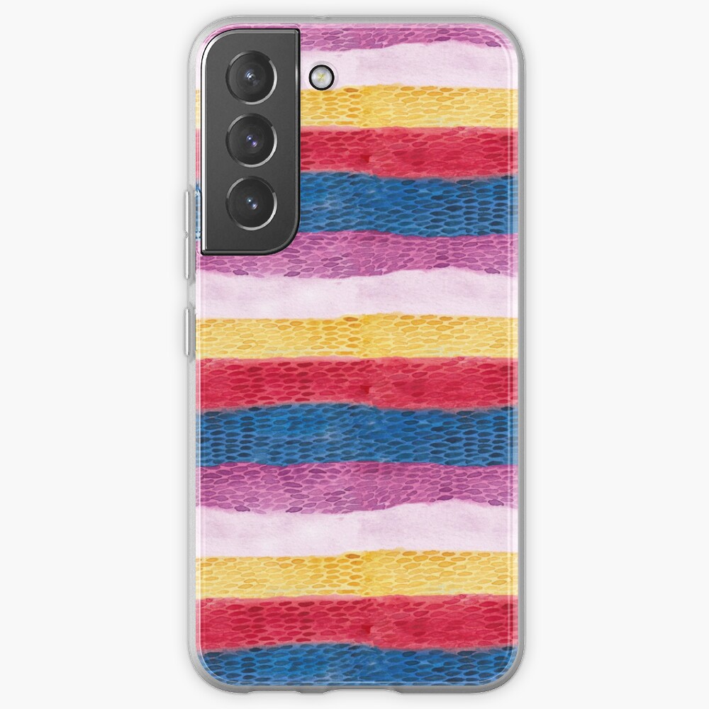 Reptile animal print_ hand painted watercolour Samsung Galaxy Phone Case