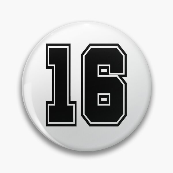 Item preview, 16 back number college style football soccer number designed and sold by GeogDesigns.