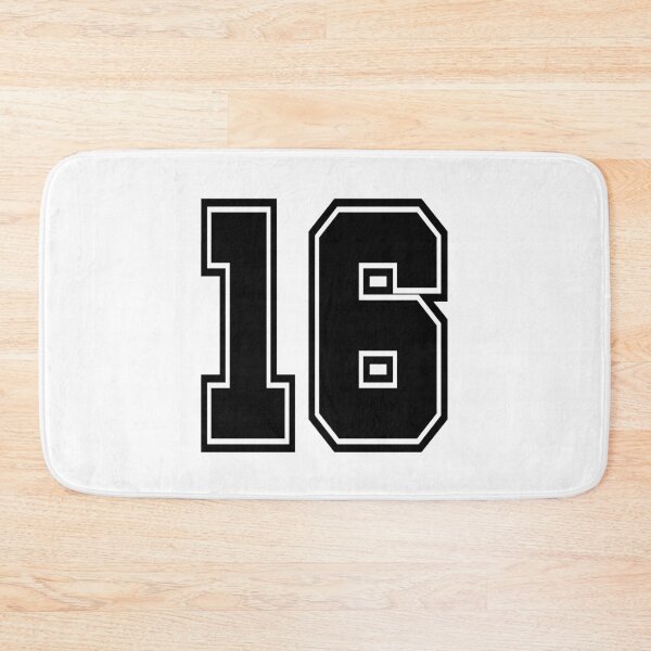 Item preview, 16 back number college style football soccer number designed and sold by GeogDesigns.