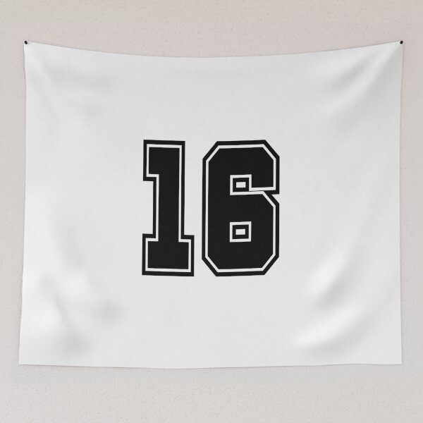 Item preview, 16 back number college style football soccer number designed and sold by GeogDesigns.