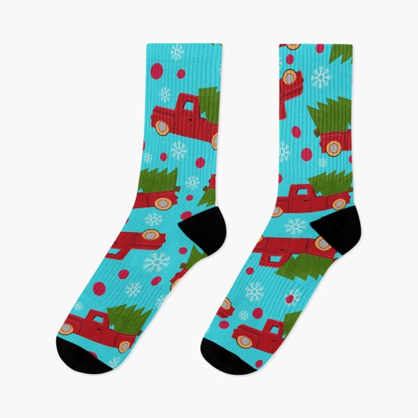 Item preview, Christmas pattern with red truck and christmas tree.  designed and sold by GulArt.
