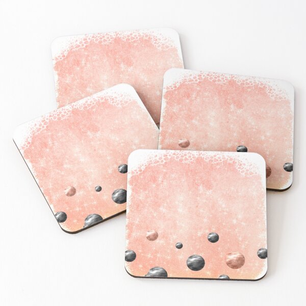 Item preview, Pastel Bubble Tea Peach Galaxy Moon Pattern designed and sold by Jolly-Yosei.