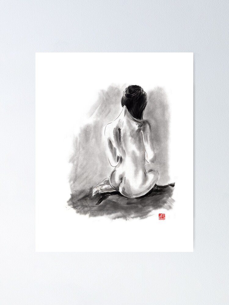 Erotic Canvas Art Cheap Wall Print Home Interior Geisha Back