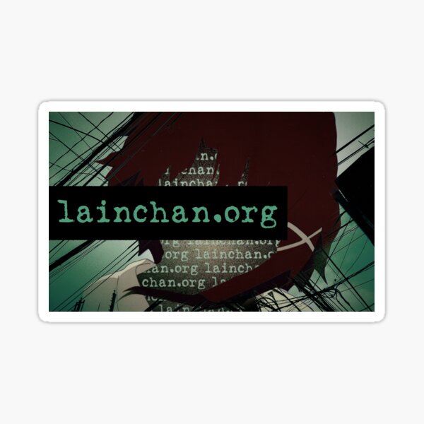 Item preview, lainchan.org sticker banner OC designed and sold by libbie-tech.